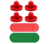 Kisangel Mini-poussettes de Hockey Accessoires de Remplacement pour Table de Air Hockey Set de 1 en Plastique Rouge pour Jeu Familial et Divertissement