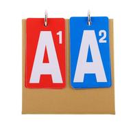 Kisangel Mini Tableau de Score Portable en Papier Jaune Spécial, Double Face à Bascule pour Jeux de Cartes, Football, Volley-Ball et Tennis de Table - Compteur de Points Compact et Stable