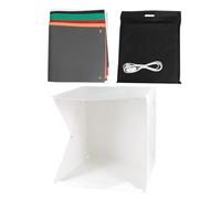 Kisangel Mini Tente Photo Pliable 40 CM Double Éclairage LED Réglable 6 Fonds Colorés Inclus Cube D’Éclairage Portable pour Photographie de Petits Objets Accessoires Photo Compacts