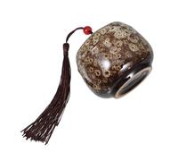 Kisangel Mini Urne Funéraire Céramique pour Animaux Urne Décorative Beige pour Cendres De Chiens Et Chats Conteneur Mémorial Petit Souvenir Digne