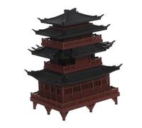Kisangel Miniature Pavilion Model for Crafts Chinese Ancient Architecture Ornament DIY Micro Landscape Decoration for Bonsai Aquarium and Zen Garden