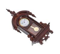 Kisangel Miniature Pendulum Clock Décor Horloge Murale Rétro Style Vintage pour Décoration de Maison de Poupée et Aménagement de Scène Miniature