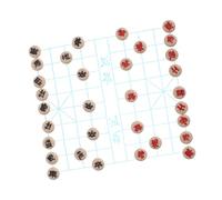 Kisangel Miniature Set de Jeu Échecs Chinois pour Poupée Ensemble de Pièces Réalistes pour Décor de Maison de Poupée Accessoire de Mobilier Miniaturisé Jeu Traditionnel Xiangqi