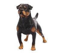 Kisangel Modèle Chien Rottweiler Réaliste Plastique Ornement Animal Statuette Éducative pour Garçon Fille Décoration Figurine Animaux Nature Apprentissage