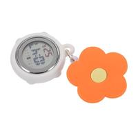 Kisangel Montre Infirmière Numérique à Clip Rétractable, Fleur Orange | Cadran Lumineux pour Faible Éclairage, Alliage Verre Silicone, Usage en Urgences et Poche