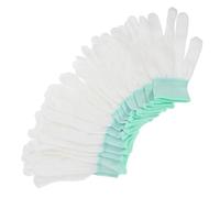 Kisangel Moufles Antistatiques en Nylon 13 Aiguilles Blanc, Lot de 12 Paires Résistants la Coupe pour Jardinage, Travail de Sécurité et Protection des Mains