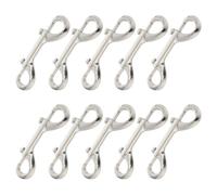 Kisangel Mousquetons Doubles en Alliage de Zinc 10 Pcs pour Laisse de Chien et Projets de Bricolage