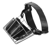 Kisangel Muselière Acier Inoxydable Ajustable pour Chien Confort Optimal Design Respirant Empêche Morsures Moyenne Circonférence de Tête