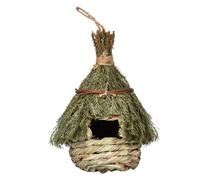 Kisangel Nichoir À Oiseaux Naturel en Jonc De Mer Tissé À La Main Accessoire De Jardin