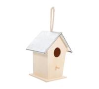 Kisangel Nid De Moineau Petite Maison Doiseau Artisanale Résistante Aux Intempéries Maison en Bois Suspendue pour Lextérieur