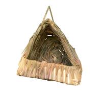 Kisangel Nid Oiseau Paille pour Perruches et Petits Oiseaux Herbe Naturelle Habitat Stable Accessoires pour Cage Confort et Sécurité pour Oiseaux
