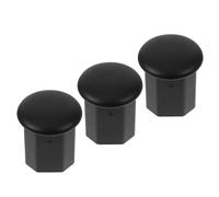 Kisangel Noir Embout de Crosse de Hockey TPE 3 Pièces Octogonal | Absorption des Chocs, Poids Réduit, Protège- Flexible, Usage Extérieur, Forme Octogonale, Finition Noire
