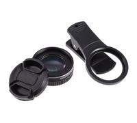 Kisangel Objectif Macro pour Téléphone 37 MM 15X, Alliage d'Aluminium Noir, Revêtement Multicouche Anti-Huile, Clip Portable, Haute Définition 4K pour Photographie Mobile et Gros Plan