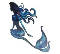 Kisangel Ornement Murale Métal Sirène Élégante Pour Jardin Intérieur Extérieur Art Mural Résistant Pour Patio Piscine Facile à Installer Ornement Jardin Et Extérieur