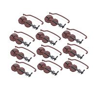 Kisangel Ornements de Violon Miniature en Résine Décoration DIY pour Bureau 10 Ensembles Accessoires de Noël Modèle d'Instrument de