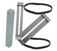 Kisangel Outil Luthier Guitare Protection Touche avec Pierre à Polir et Bandes Élastiques Accessoire et Ponçage Manche pour Guitares Électriques et Acoustiques
