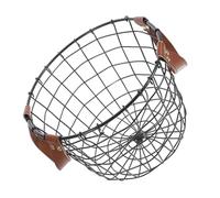 Kisangel Panier à Bûches Rond Fil de Fer Bac de Rangement pour Couvertures et Jouets Conteneur Utilitaire avec Poignée S Style Campagnard