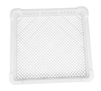 Kisangel Panier de Congélation pour Chambre Froide en Plastique Blanc Léger, Panier Peu Profond 370x350x60 Mm, Plateau de Séchage à L’air pour Fruits de Mer, Usage Professionnel,