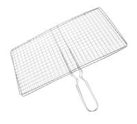 Kisangel Panier Grill INOX pour Barbecue Extérieur Acier Inoxydable Support Grill Filet Maille pour Poisson Légumes Et Fruits De Mer Panier Griller Barbecue Pratique