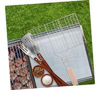 Kisangel Panier Griller Barbecue Grand Format avec Poignée Chaleur Accessoire pour Poisson Steak Légumes Plein Air Paniers Grill Cuisson Polyvalents pour Barbecue Camping Couleur Aléatoire
