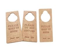 Kisangel Panneau de Porte « Ne Pas Déranger » Bébé Qui Dort en Polyuréthane Souple, Lot de 3 Pièces Beige, Signalisation Sommeil pour Chambre de -né, Décoration Pratique Nurserie et