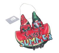 Kisangel Panneau Gnome Pastèque Décor Plaque Suspendue En Bois Décoration De Porte Fête
