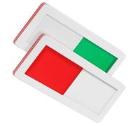 Kisangel Panneau Indicateur de Confidentialité Coulissant 2 Pièces en Pmma pour Bureau et Toilettes, Facile à Installer, Simple et Pratique