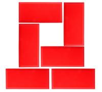 Kisangel Panneaux D'isolation Phonique en Polyuréthane Rouge 6pcs, Mousse Acoustique Épaisse Légère pour Mur Insonorisé, Facile à Installer pour Maison et Théâtre