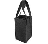 Kisangel Paquet Compartiment Intérieur Amovible Bouteille de Vin en Feutre Noir Portable et Pliable pour Transporter 4 Bouteilles de Vin Rouge, comme Présent Élégant