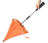 Kisangel Parasol Poussette Amovible à Clipser, Protection UV Upf 50, Pince Réglable, Revêtement Argenté, Couleur Orange, Compatible Poussette Bébé, pour Promenade et Sorties en Extérieur