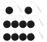 Kisangel Patch électrostimulation musculaire rond blanc avec adhérence, lot de 10 pièces auto-adhésives pour électrodes de physiothérapie et massage corporel complet