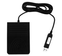 Kisangel Pédale USB Seul Bouton Programmable Simulateur de Contrôle au Pied pour PC et Ordinateur Portable Multifonction Personnalisable pour Jeux Transcription et Applications Sans
