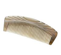 Kisangel Peigne en Corne Anti-statique pour Massage Capillaire, Adapté aux Cheveux Épais, Outil de Soin du Cuir Chevelu et Massage Relaxant