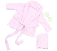 Kisangel Peignoir pour -né 0-3 Mois en Tissu Éponge Doux Rose, Accessoire Photo Concombre, Serviette Bain Bébé, Ensemble Photographie Bébé pour Séance Photo Studio