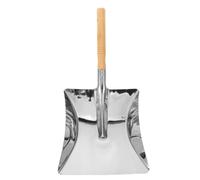Kisangel Pelle à cendres pour cheminée : Pelle à charbon à long manche - multifonction pour le nettoyage des foyers, poêles, barbecues, cendres, neige et déjections animales 43,5 cm x 23 cm