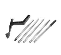 Kisangel Pelle à Gouttière Démontable 2,0 M avec Manche Fileté, Outil de Nettoyage des Feuilles de Toiture, Râteau pour Enlever Débris et Feuilles, Adapté pour Entretien Gouttières