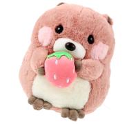 Kisangel Peluche Marmotte Adorable Rose Garçon Fille Doux pour Garçon Fille Coussin Calin Peluche Hamster Décoration Maison Respirante et Résistante Anniversaire