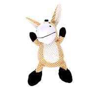 Kisangel Peluche pour Chien à Mâcher Corduroy Naturel avec Sifflement pour Chiens Petits et Moyens à Mâcher pour Éveiller Attention Animaux Décoration de Bureau Amusante