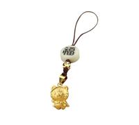 Kisangel Pendentif Téléphone Tigre En Corde Marron, Décoration Suspendue Porte-clés, Accessoire Smartphone Unisexe, Suspendu Décoratif, Style Artisanal, Taille Compacte, Présent Familial