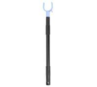 Kisangel Perche à Linge Télescopique en Acier Inoxydable Fourchette en Plastique, Support Robuste et Design Extensible de 55cm à 110cm pour Balcon et Extérieur