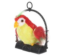 Kisangel Perroquet Parlant Enregistreur Électrique Rouge sans Batterie Éducatif Précoce Interactif pour Garçon Fille à de Ans Peluche Douce pour Apprentissage et Communication