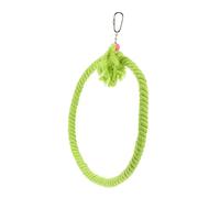 Kisangel Perroquet Support De Mil pour Cage à Oiseaux Corde à Oiseaux Cloche Poulailler Coopérative Sifflet Oiseau Cage à pour Perroquet Mangeoire Green Corde De Coton