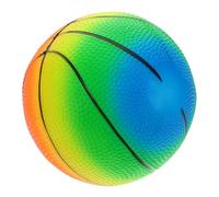 Kisangel Petit Ballon Basket Arc Ciel Multicolore PVC pour Tout Petits Jeu Intérieur et Extérieur Balle Rebondissante Douce et Résistante pour Développement Moteur des Garçon Fille