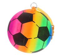 Kisangel Petit Ballon de Foot Gonflable avec Corde à Ressort et Anneau de Suspension et Coloré pour Jeux Plein Air Garçon Fille et Activités Maternelle
