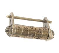 Kisangel Petit Code Vintage Métal Serrure à Texte avec Mot de Passe pour Armoire Style Rétro Chinois Sécurité pour Tiroir et Cabinet Garçon Fille