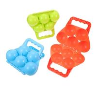 Kisangel Pince à Boules de Neige 3 Pièces en Plastique, Outil de Fabrication de Boules de Neige pour Garçon et Filles, D’Hiver Extérieur, Couleur Aléatoire, Poignée