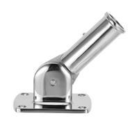 Kisangel Plaque de Base pour Mât de Drapeau Extérieur 25 Mm en Acier Inoxydable 316, Support Rotatif à 180 Degrés, Base Réglable et Stable pour Montage au Sol sur Terrasse ou Jardin,