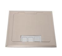 Kisangel Plaque de recouvrement métallique pour prise de courant, prise de sol encastrée et cachée, acier inoxydable, carré, compatible avec plusieurs modules de prises, anti-poussière,