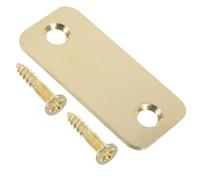 Kisangel Plaque de Remplissage en Acier Inoxydable Doré B5 à Angle Arrondi 2 Vis Spéciales Plaque de Protection et Renfort pour Trou de Porte Réparation Bord de Porte Intérieure et