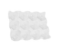 Kisangel Plateau à Œufs Céramique Cases pour Réfrigérateur Support et Pratique pour Organiser et Conserver Œufs Frais